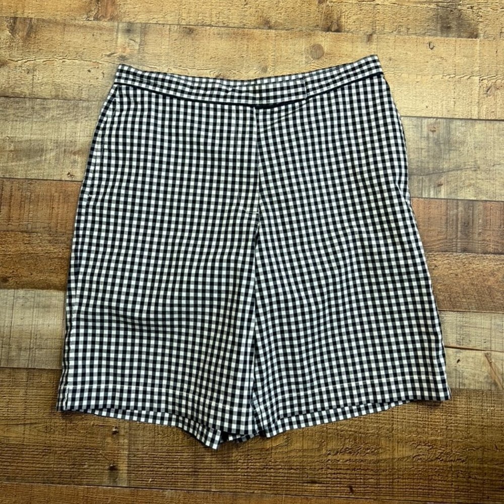 Black and White Checkered Women's Shorts